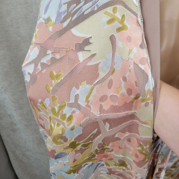 Upcycled Tie Front Burnout Duster Longline Long Sleeves - Picture 10 of 14